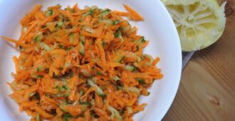 5 Minute Carrot and Cucumber Salad