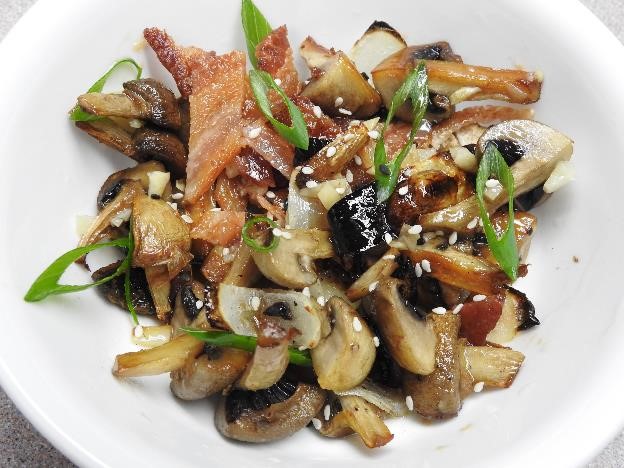 Warm Mushroom and Bacon Salad