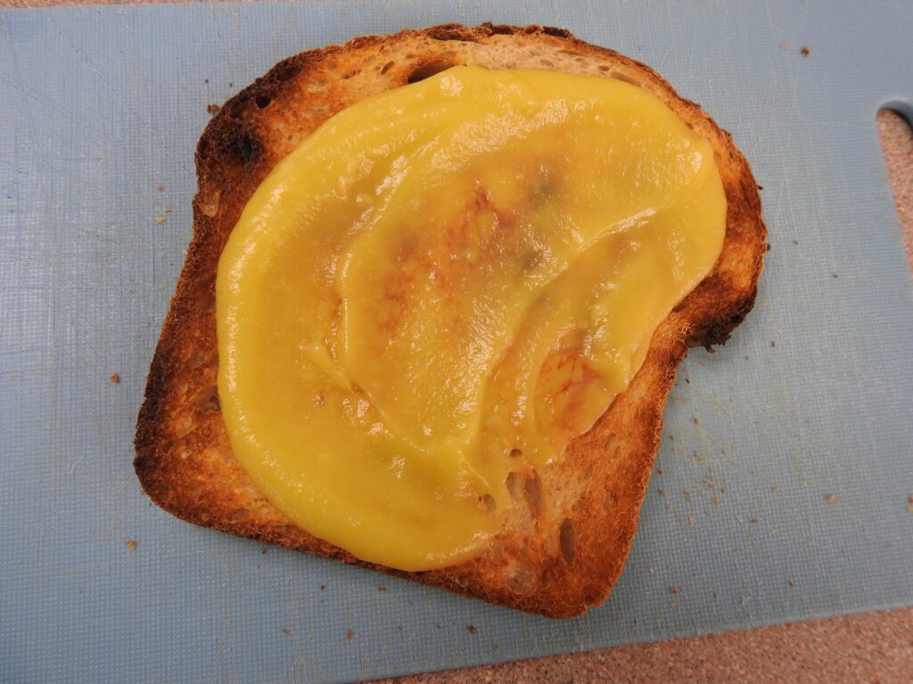 coconut curd on toast